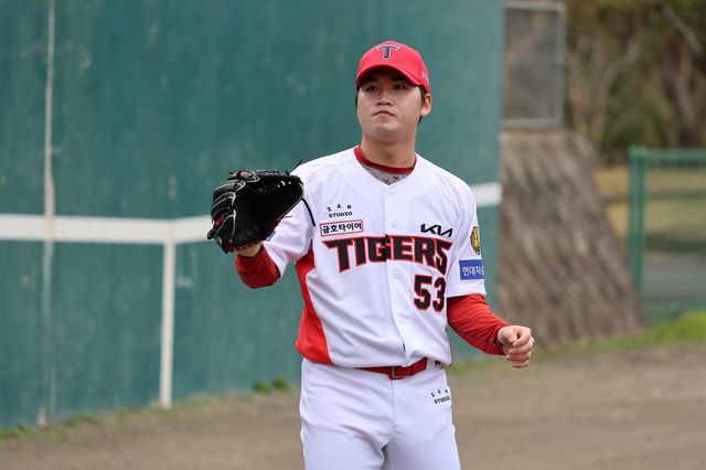 KIA 김기훈은 2026시즌 많은 기대를 받고 있다. 지난해 보였던 가능성을 꾸준한 결과로 증명해야 왼손 불펜투수 경쟁에서 나아갈 수 있다. 사진제공｜KIA 타이거즈