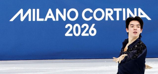 차준환이 8일(한국시간) 이탈리아 밀라노 아이스스케이팅 아레나서 열린 2026밀라노·코르티나담페초동계올림픽 피겨스케이팅 팀 이벤트 남자 싱글 쇼트프로그램에서 연기를 펼치고 있다. 밀라노｜뉴시스