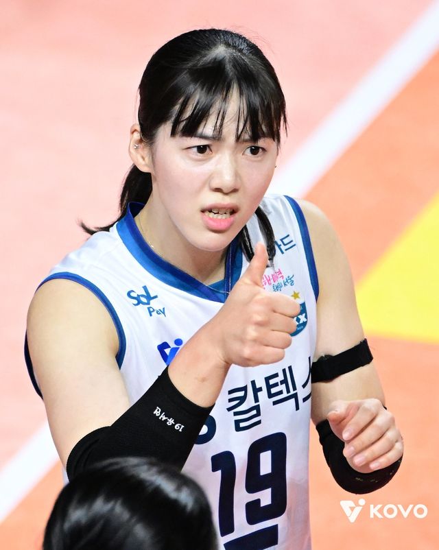 GS칼텍스 주장 유서연이 코트에서 솔선수범하며 팀 상승세를 이끌어가고 있다. 사진제공｜KOVO