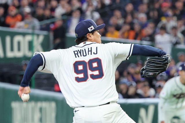 야구 대표팀 류현진. 뉴시스