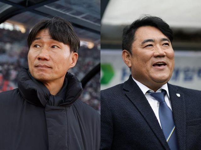 부천과 울산은&nbsp;15일 오후 2시 부천종합운동장에서 열리는 ‘하나은행 K리그1 2026’ 3라운드에서 맞붙는다. 부천 이영민 감독(왼쪽)과 울산 김현석 감독 사진제공｜한국프로축구연맹