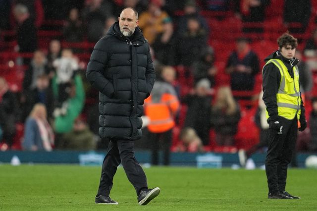 이고르 투도르 토트넘 감독이 16일(한국시간) 리버풀과 원정경기를 마친 뒤 그라운드를 걷고 있다. 리버풀｜AP뉴시스