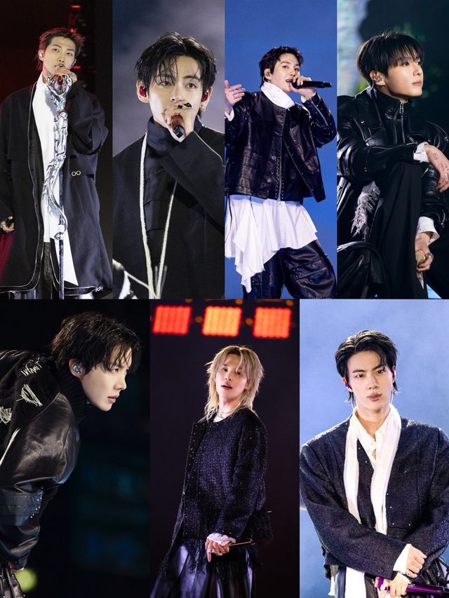 (위에서부터 시계방향으로) 방탄소년단 RM, 뷔, 슈가, 정국, 진, 지민, 제이홉. 사진제공 | 빅히트 뮤직·넷플릭스