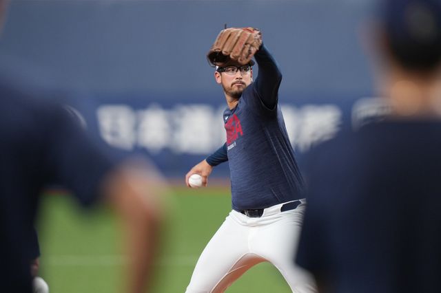 한국계 빅리거 데인 더닝이 3일 교세라돔 오사카에서 열린 오릭스와 평가전서 3이닝 무실점의 호투를 펼쳐 WBC를 향한 기대를 키웠다. 오사카｜AP뉴시스