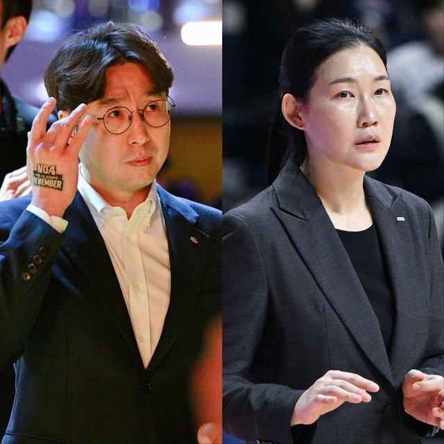 김완수 KB스타즈 감독(왼쪽)과 박정은 BNK 감독이 서로 다른 꿈을 안고 코트에 나선다. 사진제공｜WKBL