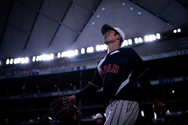 WBC 일본대표팀 포수 사카모토 세이시로가 4일 도쿄돔에서 훈련을 하고 있다. 도쿄ㅣAP뉴시스
