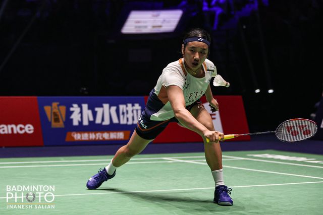 안세영이 9일(한국시간) 영국 버밍엄의 유틸리타 아레나서 열린 왕즈이와 2026 전영오픈 마지막 날 여자단식 결승서 게임 스코어 0-2로 져 한국선수 사상 첫 대회 단식 2연패가 좌절됐다. 사진제공│대한배드민턴협회