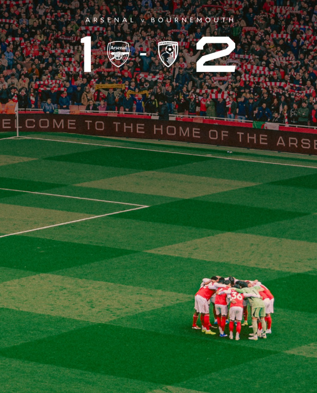 아스널은 11일(한국시간) 런던 에미레이츠 스타디움에서 열린 2025~2026시즌 EPL 32라운드 홈경기서 1-2로 패했다. 맨시티와 우승 레이스가 마지막까지 접전 양상을 띌 것으로 보인다. 사진출처│아스널 인스타그램