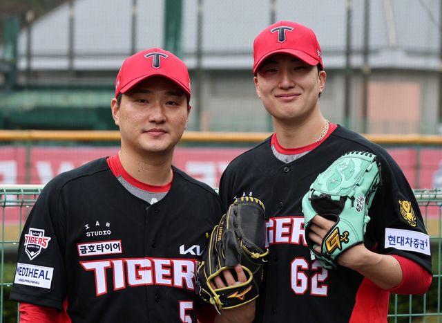 KIA 전상현(왼쪽)과 정해영은 각각 부상과 부진으로 11일 1군 엔트리서 제외됐다. 사진제공｜KIA 타이거즈