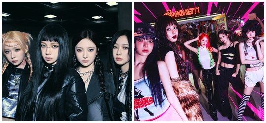 4대 메이저 기획사의 ‘간판’ 여성 그룹이 5월 잇달아 컴백을 알리며, 유례없는 ‘메이퀸 대격전’을 예고했다. SM의 에스파(왼쪽)와 쏘스뮤직의 르세라핌 사진제공|SM엔터테인먼트·쏘스뮤직