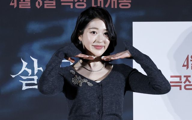 [서울=뉴시스] 김혜진 기자 = 배우 장다아가 4일 서울 용산구 CGV용산아이파크몰점에서 열린 영화 ‘살목지’ 제작보고회에서 포즈를 취하고 있다. 2026.03.04. jini@newsis.com