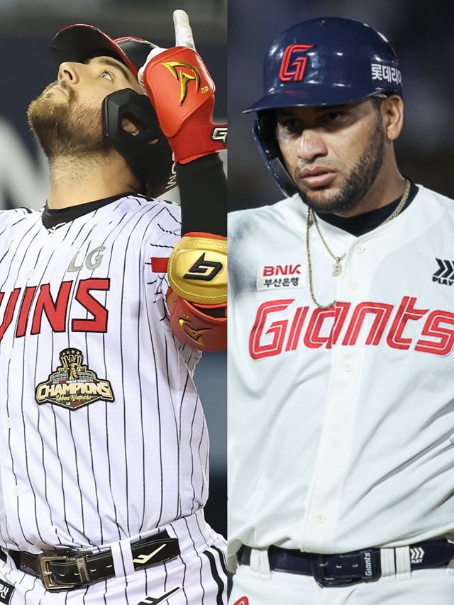 LG 오스틴 딘과 롯데 빅터 레이예스는 여전히 팀의 중심축으로 활약하고 있다. 사진제공｜LG 트윈스·롯데 자이언츠