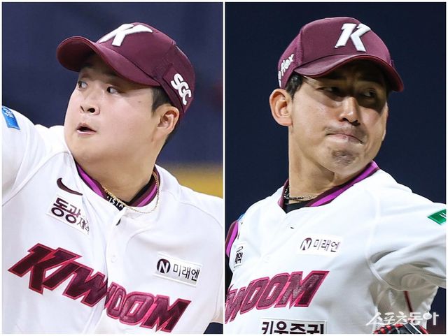 키움이 김재웅(왼쪽)과 카나쿠보 유토를 앞세워 탄탄한 필승조를 구축했다. 사진제공｜키움 히어로즈