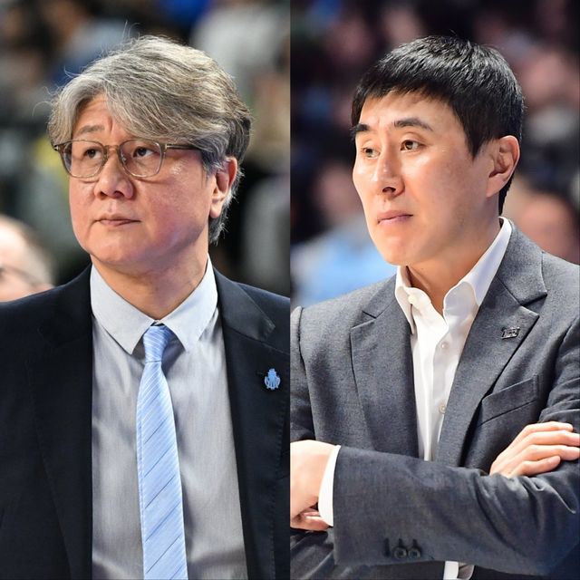 손창환 소노 감독(왼쪽)과 이상민 KCC 감독은 봄 농구서 다크호스를 꿈꾼다. 사진제공｜KBL