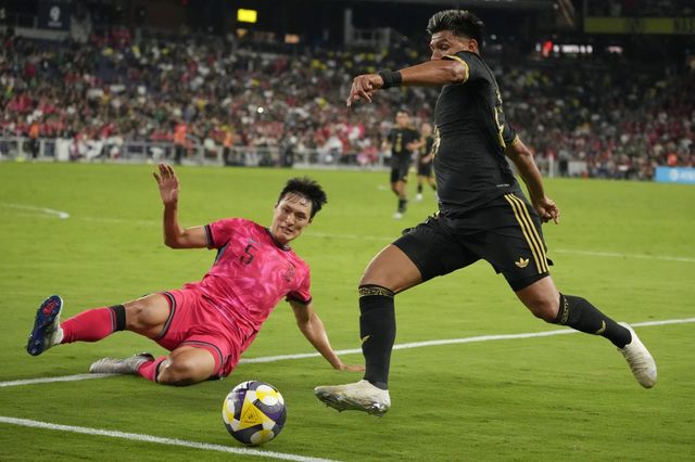 멕시코는 이달 30일 예비엔트리 50인을 확정한 뒤 합숙훈련을 통해 조직력을 끌어올릴 계획이다. 사진은 지난해 9월 10일(한국시간) 미국 테네시주 내슈빌의 지오디스 파크서 한국과 맞붙은 멕시코의 모습. AP뉴시스