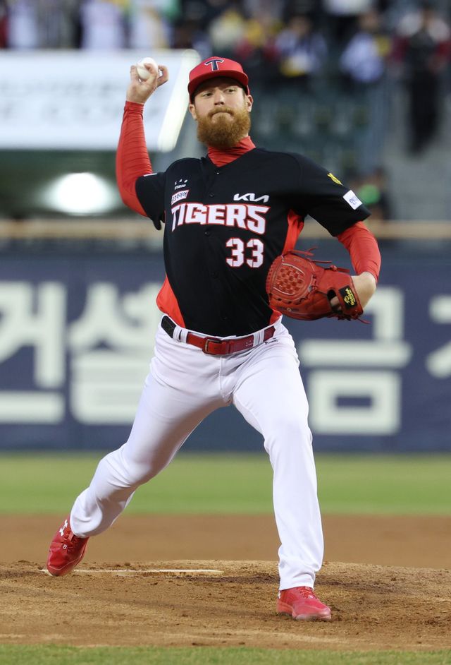 두산 곽빈, 롯데 제레미 비슬리, KIA 아담 올러(사진), KT 고영표, 롯데 엘빈 로드리게스는 올 시즌 탈삼진 부문 경쟁에서 선두그룹을 형성하고 있다. 뉴시스