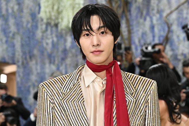 Ahn Hyo-seop arrives at The Metropolitan Museum of Art‘s Costume Institute benefit gala celebrating the opening of the “Costume Art” exhibition on Monday, May 4, 2026, in New York. (Photo by Evan Agostini/Invision/AP)