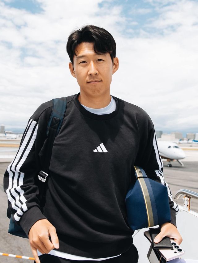 LAFC 손흥민이 톨루카 원정을 위해 비행기에 탑승하고 있다. 사진출처｜LAFC 페이스북