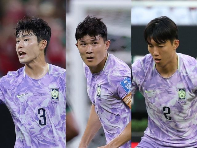대표팀의 스리백으로 자리 잡은 이기혁, 김민재, 이한범(왼쪽부터)은 남아공의 빠른 공격진들을 막아내야 한다. 사진제공｜대한축구협회·뉴시스