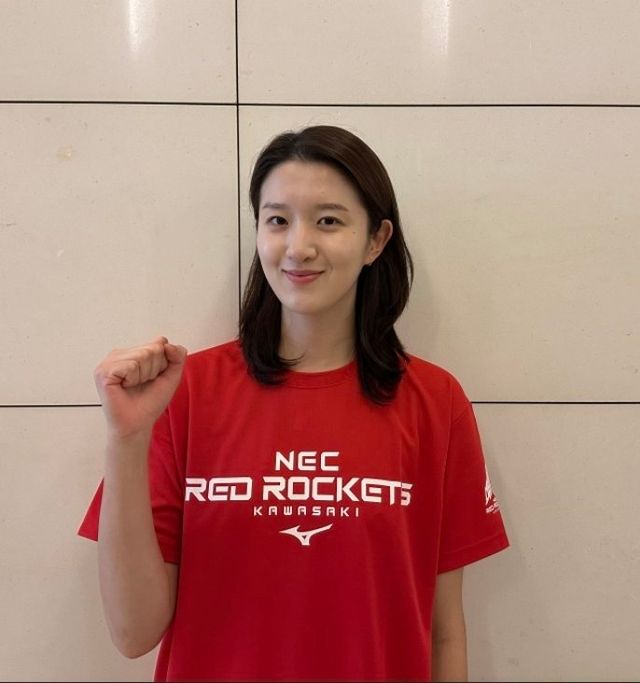 여자배구대표팀 MB 이다현(흥국생명)이 30일 일본 SV리그 NEC로 1시즌 임대이적을 떠난다. 사진제공│흥국생명 핑크스파이더스 배구단