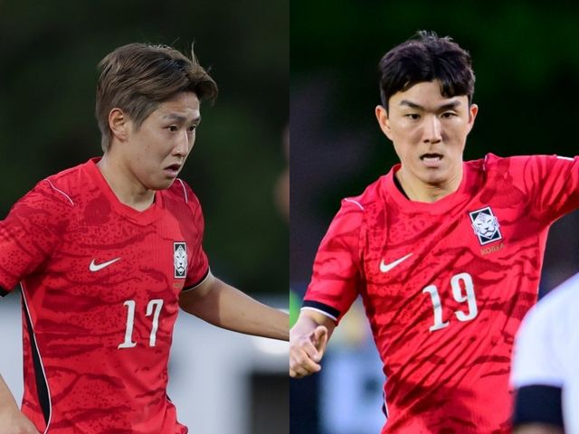 축구국가대표팀 미드필더 이강인(왼쪽)과 황인범이 이번 사전 훈련캠프서 좋은 컨디션을 보였다. 사진제공｜대한축구협회