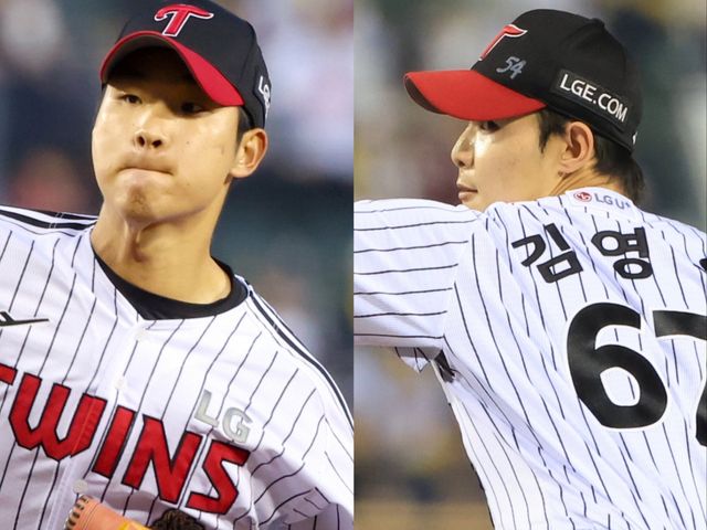 LG는 철저한 육성 계획을 바탕으로 우강훈(왼쪽)과 김영우를 키우고 있다. 사진제공｜LG 트윈스