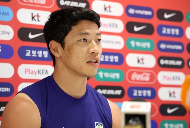 체코와 북중미월드컵 조별리그 1차전을 앞둔 축구대표팀 황희찬이 9일(한국시간) 멕시코 할리스코주 사포판의 베이스캠프인 치바스 바예 베르데에서 인터뷰를 갖고 체코전 필승을 다짐했다. 사포판｜뉴시스