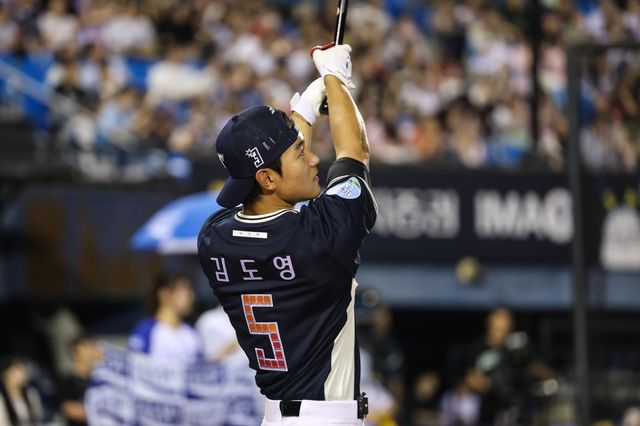 KIA 김도영은 10일 ‘2026 신한 SOL KBO 올스타전’ 컴투스프로야구 홈런더비 예선전서 2홈런으로 탈락했다. 사진제공｜KIA 타이거즈