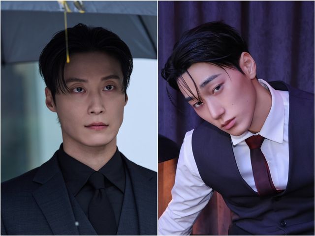 배우 허남준(왼쪽)과 에이티즈 산. 사진제공 | 에이치솔리드·KQ 엔터테인먼트