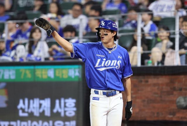 토종 강타자인 한화 노시환, KIA 나성범, 삼성 구자욱(사진)이 후반기 들어 타점 본능을 뽐내고 있다. 사진제공｜삼성 라이온즈