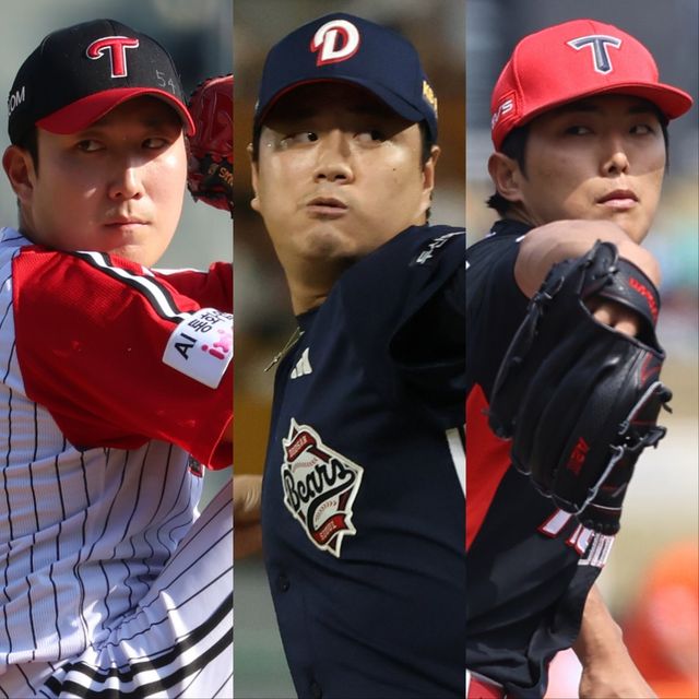 LG 손주영, 두산 이영하, KIA 이의리(왼쪽부터)는 선발투수서 불펜투수로 보직을 바꿨다. 이들이 3위 경쟁에 활력소가 돼야 한다. 사진제공｜LG 트윈스·두산 베어스·KIA 타이거즈