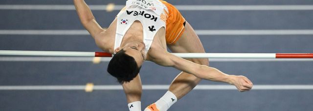 우상혁이 22일(한국시간) 폴란드 호주프의 실레시아경기장서 벌어진 다이아몬드리그 남자 높이뛰기 결선서 기록 없이 최하위에 그쳤다. 스포츠동아DB