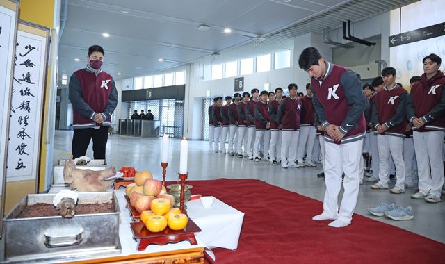 16일 오전 고척스카이돔에서 진행된 키움의 2024시즌 승리기원제. 사진=키움 히어로즈