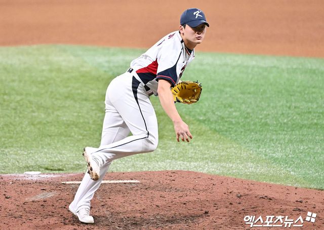 2024 세계야구소프트볼연맹(WBSC) 프리미어12에 출전하는 SSG 랜더스 마무리 투수 조병현. 사진 엑스포츠뉴스 DB