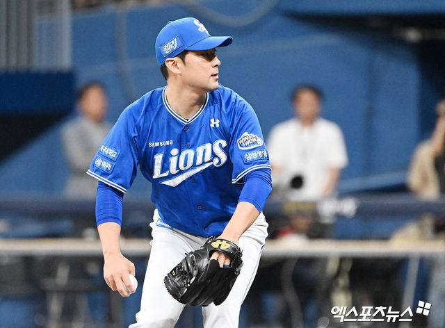 삼성 라이온즈 베테랑 구원투수 임창민이 올해 정규시즌 경기에 구원 등판해 투구하고 있다. 엑스포츠뉴스 DB