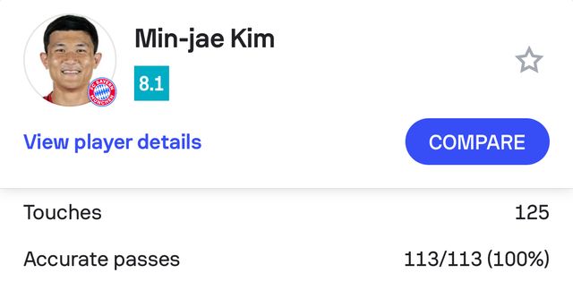 축구 통계 사이트 '소파스코어'가 7일(한국시간) 끝난 2024-2025시즌 유럽축구연맹(UEFA) 챔피언스리그 리그 페이즈 4차전에 맹활약한 베스트 11을 공개했다.&nbsp; 자신들이 경기별로 매기는 평점을 기준으로 구성한 베스트11에 김민재가 수비진에 포함됐다. 3-5-2 전형에서 왼쪽 수비수로 선정된 그는 평점 8.1점으로 라이언 플라밍고(PSV아인트호번), 베라트 짐시티(아탈란타)와 함께 백3를 구성했다.&nbsp;소파스코어