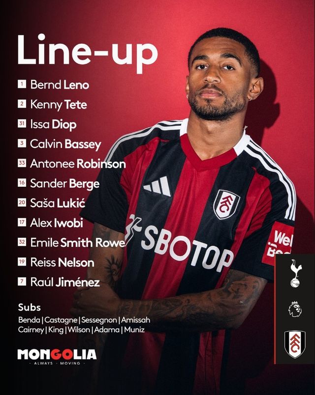 토트넘 홋스퍼는 1일(한국시간) 오후 10시30분 영국 런던에 위치한 토트넘 홋스퍼 스타디움에서 풀럼과 2024-25시즌 잉글리시 프리미어리그 13라운드 홈경기를 치른다. 토트넘은 경기를 앞두고 선발 라인업을 발표했는데 공격수 도미닉 솔랑케가 명단 제외를 당하면서 손흥민을 최전방 공격수 자리에 배치했다. 풀럼 SNS