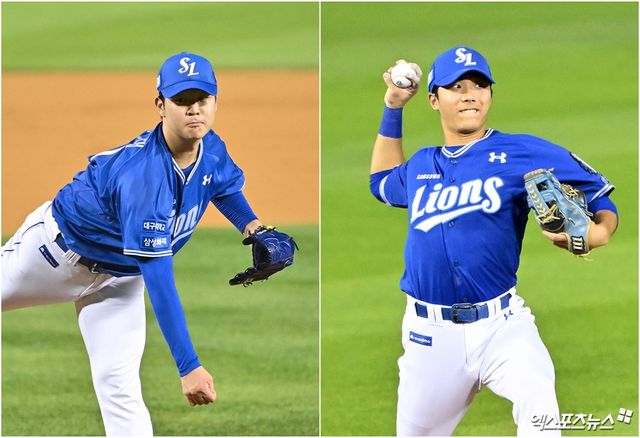 왼쪽부터 삼성 라이온즈 투수 황동재와 내야수 이재현. 기량 발전을 위해 오는 3일 미국 플로리다주의 야구 전문 프로그램 시설 CSP로 출국할 예정이다. 엑스포츠뉴스 DB
