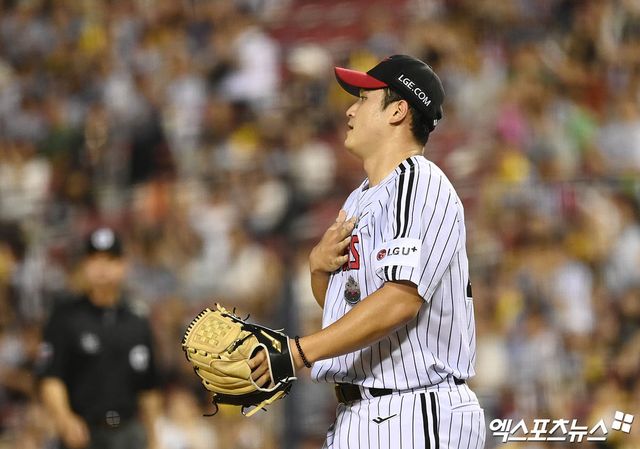 삼성은 6일 투수 최원태와 FA 계약을 체결했다. 계약 규모는 4년 최대 70억 원이다. 구단은 FA 최대어로 불린 최원태를 품으며 선발진 보강에 성공했다. 사진은 LG 시절 최원태. 엑스포츠뉴스 DB