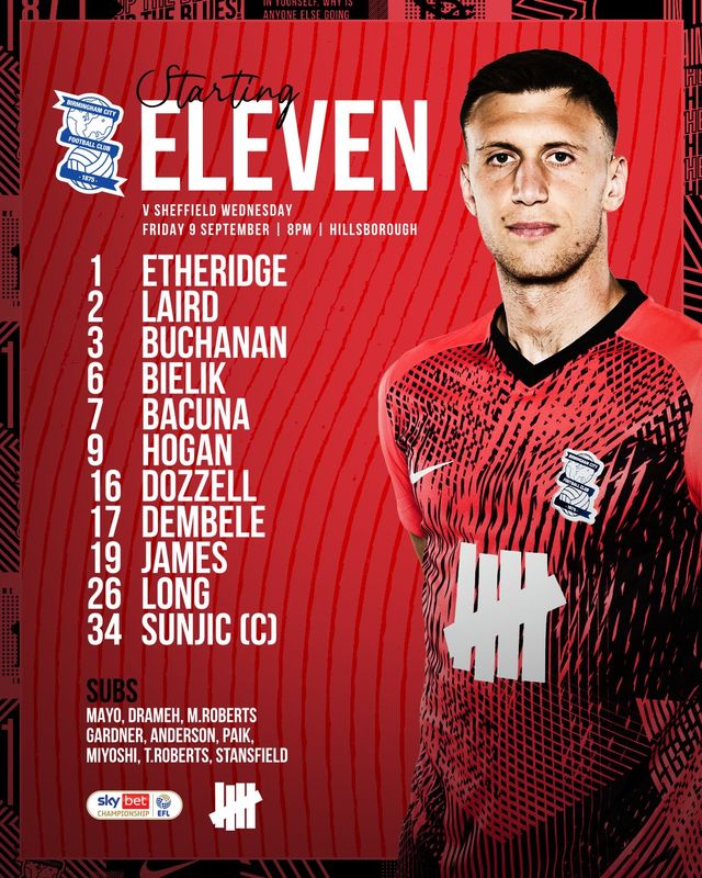 백승호가 버밍엄 시티 소속으로 두 번째 경기를 치렀다. 후반전 초반 교체로 투입된 백승호는 준수한 활약을 펼쳐 패배 속에서도 호평을 받았다. 버밍엄 시티의 선발 명단과 교체 명단에 포함된 백승호. 사진 버밍엄 시티