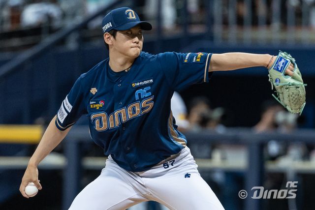 NC 다이노스 투수 전사민의 투구 모습. NC 다이노스 제공