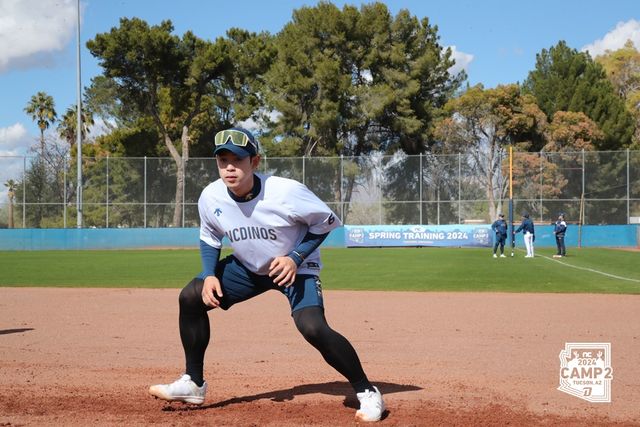 NC 다이노스 내야수 박주찬이 스프링캠프에서 훈련 중인 모습. NC 다이노스 제공