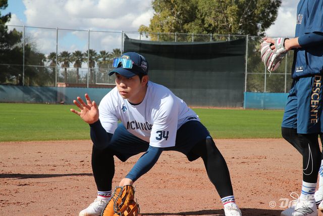 NC 다이노스 내야수 오영수가 스프링캠프에서 훈련 중인 모습. NC 다이노스 제공