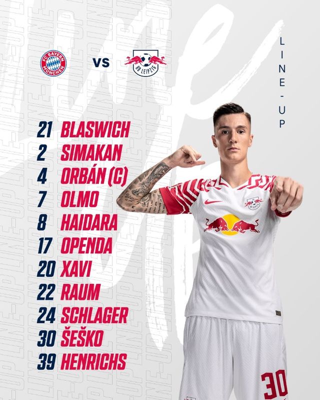 바이에른 뮌헨이 25일 독일 뮌헨 알리안츠 아레나에서 열린 RB라이프치히와의 독일 분데스리가 23라운드 홈경기에서 해리 케인의 멀티골에 힘입어 승리를 거두며 3연패 탈출에 성공했다. 이날 뮌헨 핵심 센터배 김민재는 체력 관리 차원에서 벤치 명단에 포함돼 후반 36분 교체로 들어와 짧은 시간을 소화했다. 라이프치히 SNS