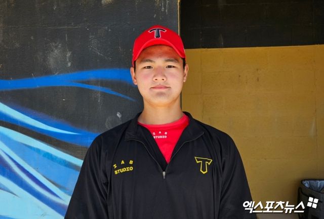 7일 호주 캔버라 나라분다 볼파크에서 진행된 KIA 타이거즈 스프링캠프, 신인 투수 조대현이 인터뷰에 임하고 있다. 캔버라, 유준상 기자