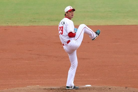 SSG 랜더스 투수 김광현. 11일 수원 KT위즈파크에서 열린 2024 신한 SOL BANK KBO리그 시범경기 KT 위즈와의 원정 경기에서 3이닝 2피안타 2탈삼진 무실점으로 호투했다. 사진 SSG 랜더스 제공