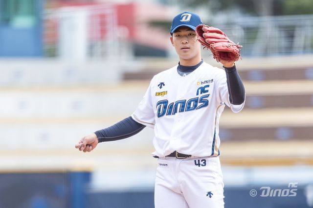 신영우는 12일 키움 히어로즈와 시범경기에서 첫선을 보였다. NC 다이노스