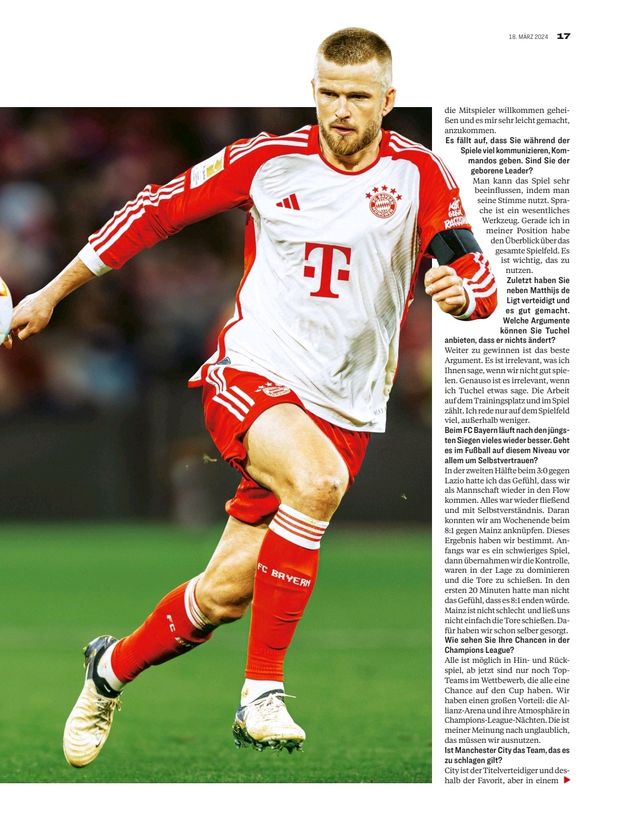 독일 축구 전문지 키커가 에릭 다이어를 제대로 밀어주고 있다. 다이어와의 인터뷰를 지면에도 실으면서 뮌헨에서의 적응기를 대서특필했다. 키커는 18일 다이어와의 인터뷰를 한 면에 꽉 채워 보도했다. 다이어는 뮌헨에서의 적응기, 최근 선발 출전하는 이유, 동료 해리 케인과의 관계 등 다양한 이야기를 전했다. 키커