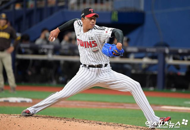 LG 트윈스 투수 정우영. 엑스포츠뉴스 DB