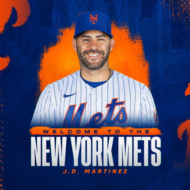 메이저리그를 대표하는 강타자 중 한 명인 J.D. 마르티네스가 메츠와 계약에 합의했다. 지명타자로 많은 경기를 소화할 것으로 보인다. 뉴욕 메츠 공식 SNS